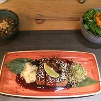 Tofu roast in teriyaki glaze at Tasaky in Poznan