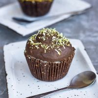 Chocolate lemon cupcake 🍋  at Ćao Šećeru in Belgrade