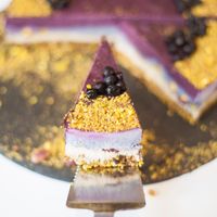 Raspberry cake with pistachios at Ćao Šećeru in Belgrade