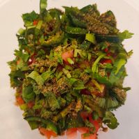 Herbs for masala papadam at Joy Luck 65 in Central Singapore