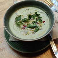 Gaspacho concombre menthe at la petite graine in Limoges