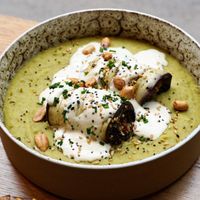 Today's plate: aubergine cannelloni at la petite graine in Limoges