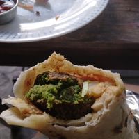Falafel Wrap! at Rest Point Cafe in Pokhara