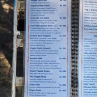 Vegan Menu at Rest Point Cafe in Pokhara