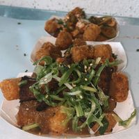 fakenit tater in the front- complete w tofu bacon ! at King Bao in Orlando
