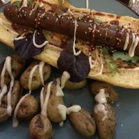 Vegan hot dog  at La Citronnade in Besancon