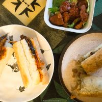 Bahn mi and panda "wings" at Gorgers in Ithaca