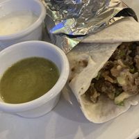 Vegan meat wrap, ask about the sauce as they didnt seem so sure!  at Persian Palate - Mango Square in Cebu