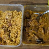 Vegan meat biryani and vegan meat curry at Persian Palate - Mango Square in Cebu