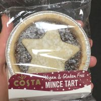 Vegan, gluten-free mince pie at Costa Coffee in Lancaster