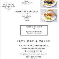 English menu  at Daily Poison in Vilnius