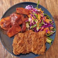 שניצל טבעוני.vegan. at Shakti in Beer Sheva