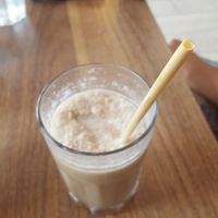 Real straw!! vegan ice-coffee ! at Shakti in Beer Sheva
