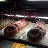 Multiple flavors of vegan donuts! at People's Cafe in Berkeley