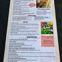 Menu  at Tea Thyme Cafe in Marble Falls