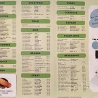 Vegan menu  at Woodlands (Tsim Sha Tsui) in Kowloon