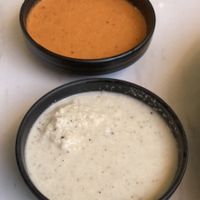 Dosa dipping sauces   at Woodlands (Tsim Sha Tsui) in Kowloon