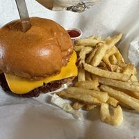 deluxe burger   at Modern Times Far West Lounge in Encinitas