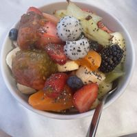 Fruit salad at Galini Cafe in Santorini
