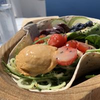 Rainbow bowl  at Galini Cafe in Santorini