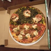 Double toping Vegeterian Pesto And Omni pork at Pizza Street - Putuo District in Shanghai