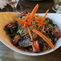 Mung bean vermicelli stir fry  at Arles and Boggs  in Wallingford