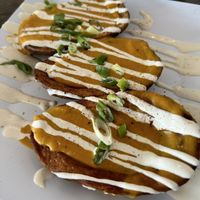 Loaded potato skins   at Arles and Boggs  in Wallingford