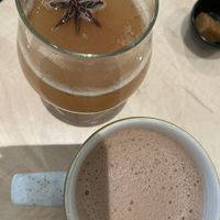 Hot apple cider and hot chocolate   at Sync-Ok in Deventer