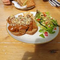 peanut sauce sandwich  at Sync-Ok in Deventer