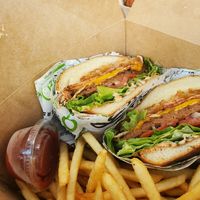 Breakfast Burger at Veg'n out in San Diego