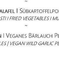 Kräuterdip nicht vegan. Außerdem existiert das Rösti nicht at Rieger's in Oberstdorf