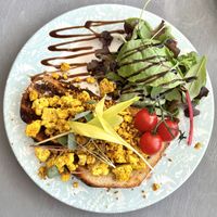 Tofu scramble sourdough at The Greenhouse in Horsforth