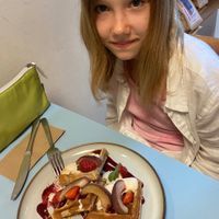 Sweet waffles!  at Sacred Grounds in Exeter