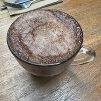 Hot chocolate   at Sacred Grounds in Exeter