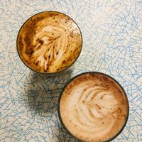 Cappuccino and Chocolate at Sacred Grounds in Exeter