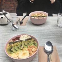 mango smoothie bowl ✨ at Sacred Grounds in Exeter