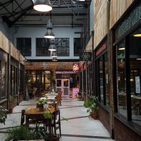 Outside seating at Sacred Grounds in Exeter