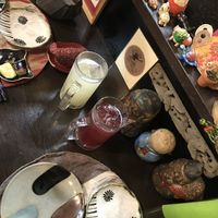 Yuzu and cranberry sodas   at Yasai Izakaya Genki in Tokyo