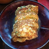 Kind of like an egg omelette with veggies and herbs at Yasai Izakaya Genki in Tokyo
