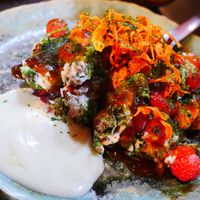 Strawberry okonomiyaki at Yasai Izakaya Genki in Tokyo