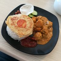 Nasi Lemak with "Chicken" Curry and Mock Egg at Little Beans Gourmet in Canning Vale