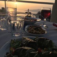 Food with a view at Stani in Santorini