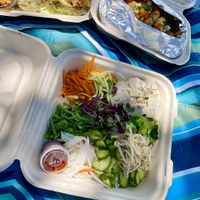 Vegan Bibimbop (can order with rice or noodles)  at Yong's Kal-Bi in Waimea