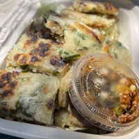 Vegan scallion pancake  at Yong's Kal-Bi in Waimea