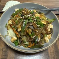 Jap chae with tofu  at Yong's Kal-Bi in Waimea