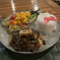 The eggplant was very bitter, and the vegan “shrimp paste” was as salty as vegemite  at Fox and the Firefly in Bohol