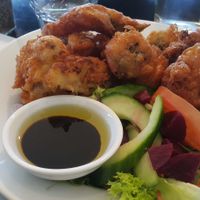 Vegetable tempura at The Slip Inn Cafe in Havelock