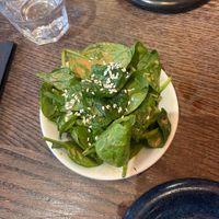 sesame spinach   at Mr Bao in South East London