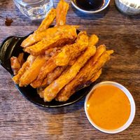 Sweet potato fries, spicy vegan mayo  at Mr Bao in South East London