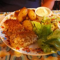 Main dish (seitan) at La Cabane en Ville in Aix-en-provence